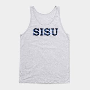 SISU Upper Peninsula Pride Blue Flannel Tank Top